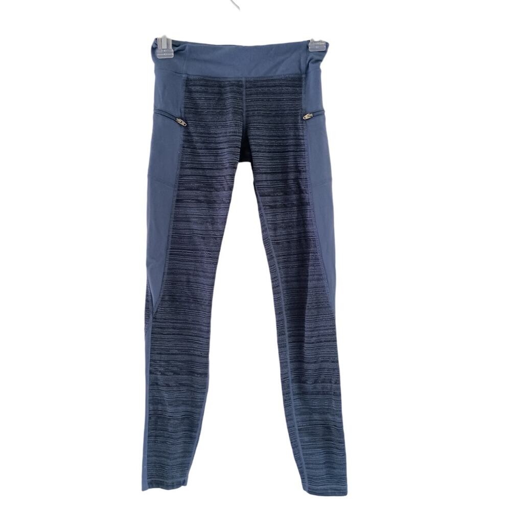 Athleta Girl Leggings Zip Pockets Blue Size Large (12)